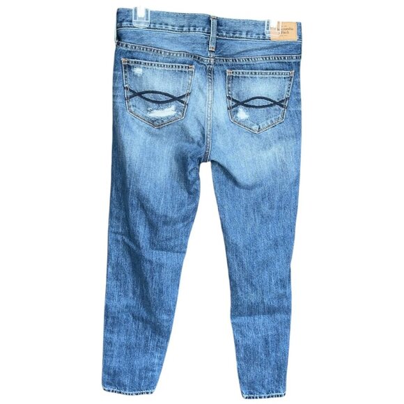 Abercrombie & Fitch Curve Love Ankle Skinny Jeans Sz 0 Casual Distressed Grunge - Picture 4 of 8